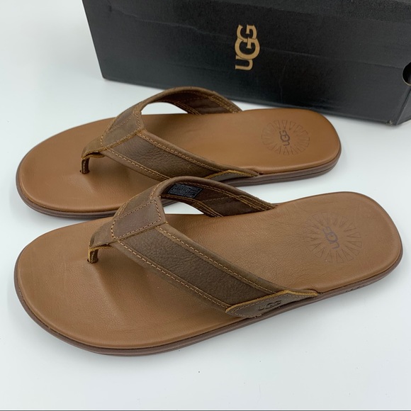 Ugg Men’s Seaside Leather Flip Flop - Picture 5 of 8